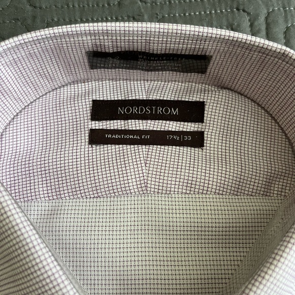 Nordstrom Men's Lavender Checkered Dress Shirt - Picture 2 of 3